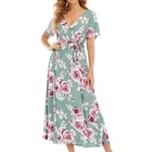Design Novel Design Summer Trending Floral Dress Printing Maxi Dress