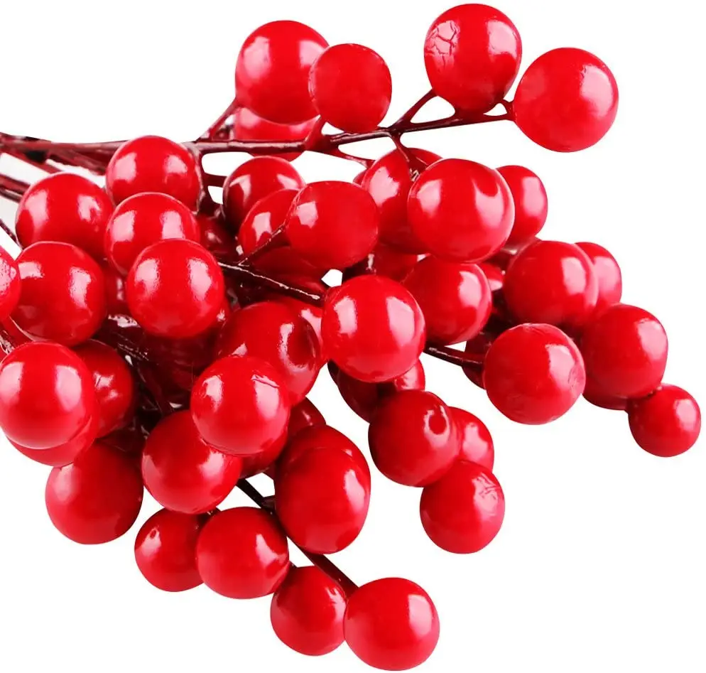 7.28 inches artificial red berry stems