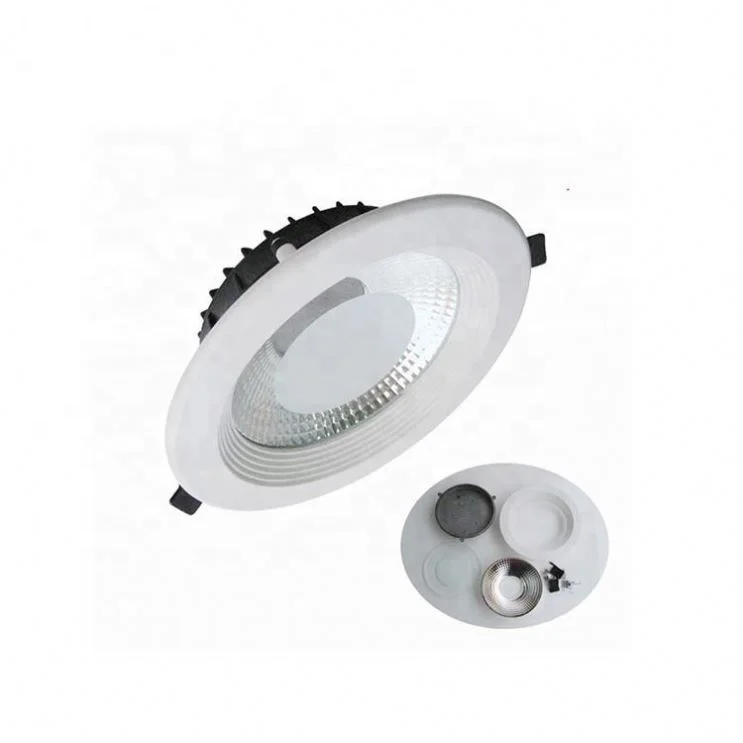 Cob Led Downlight With Double Colors Skd Led Panel Light Ceiling Light 6w-30w Hole Light Embedded Hotel Commercial Cob Downlight