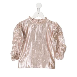 kids clothing 2019 frills collar shiny fashion shirt girls blouse