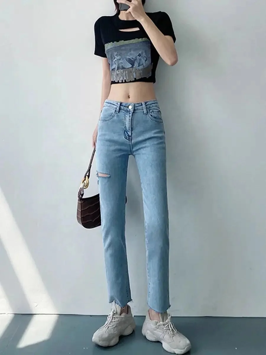 Womens Jeans Baggy Stretchy High Waisted Denim Wide Leg Trouser Pants Trendy Front Seam 90s Loose Jean 4.4 out of 5 stars 27