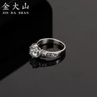 Wedding Sets Diamond Silver Moissanite Stainless Steel Luxury Wedding Sets 2 Carat Diamond Cheapest Diamond Ring