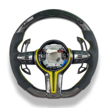 real carbon fiber steering wheel For BMW 1 2 3 4 series F10 F20 F30 F82 f82 f32 f15 f16 customized Car interior accessories