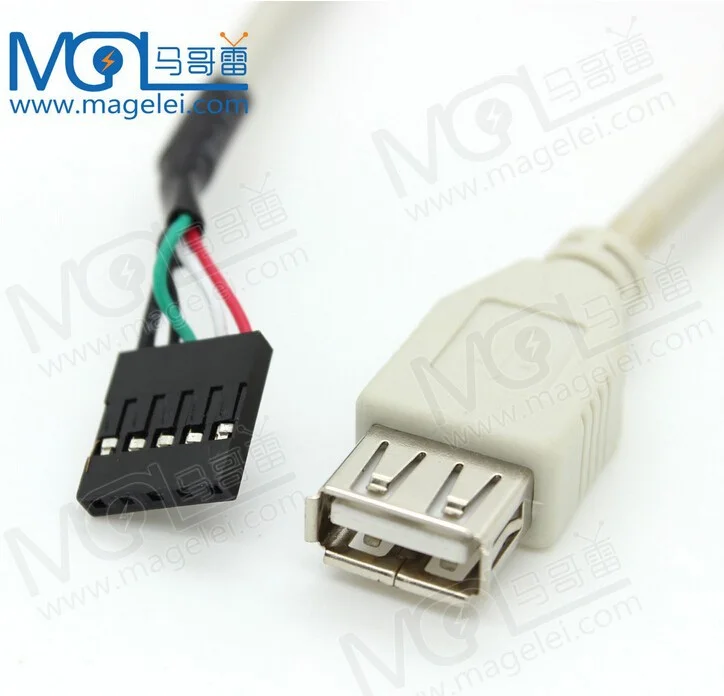 P49 10cm Cavo USB Adattatore 5 pin header femmina a USB 2.0 a presa scheda madre pc 