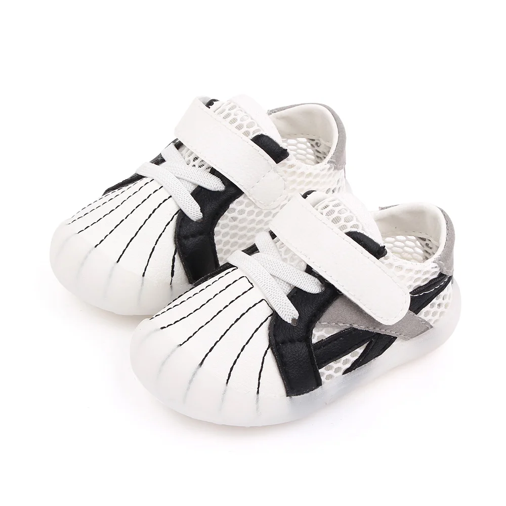 Spring and Autumn New 0-3 Years Old Breathable Mesh Shell Head Soft Soled Baby Walking Shoes details
