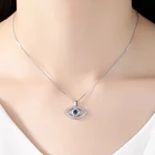Necklace Rose Crystal Eye Necklace Rose Gold Silver Zircon Jewelry Wholesale China Trending Jewelry 2021 New