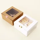 Gift Custom Foldable Gift Packaging Box Clear Window Bakery Boxes Package Transparent Cake Box