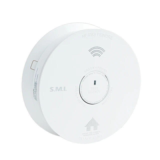 Smoke and Carbon Monoxide Detector Combo, 2 in 1 CO & Smoke Alarm  Combo-3V Battery Back Up Flame Retardant - ETL listed