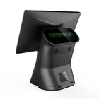 2021 New Design Dual Screen 15.6 Inch Led Touch Screen With 11.6 Inch Led Screen Pos System Machine