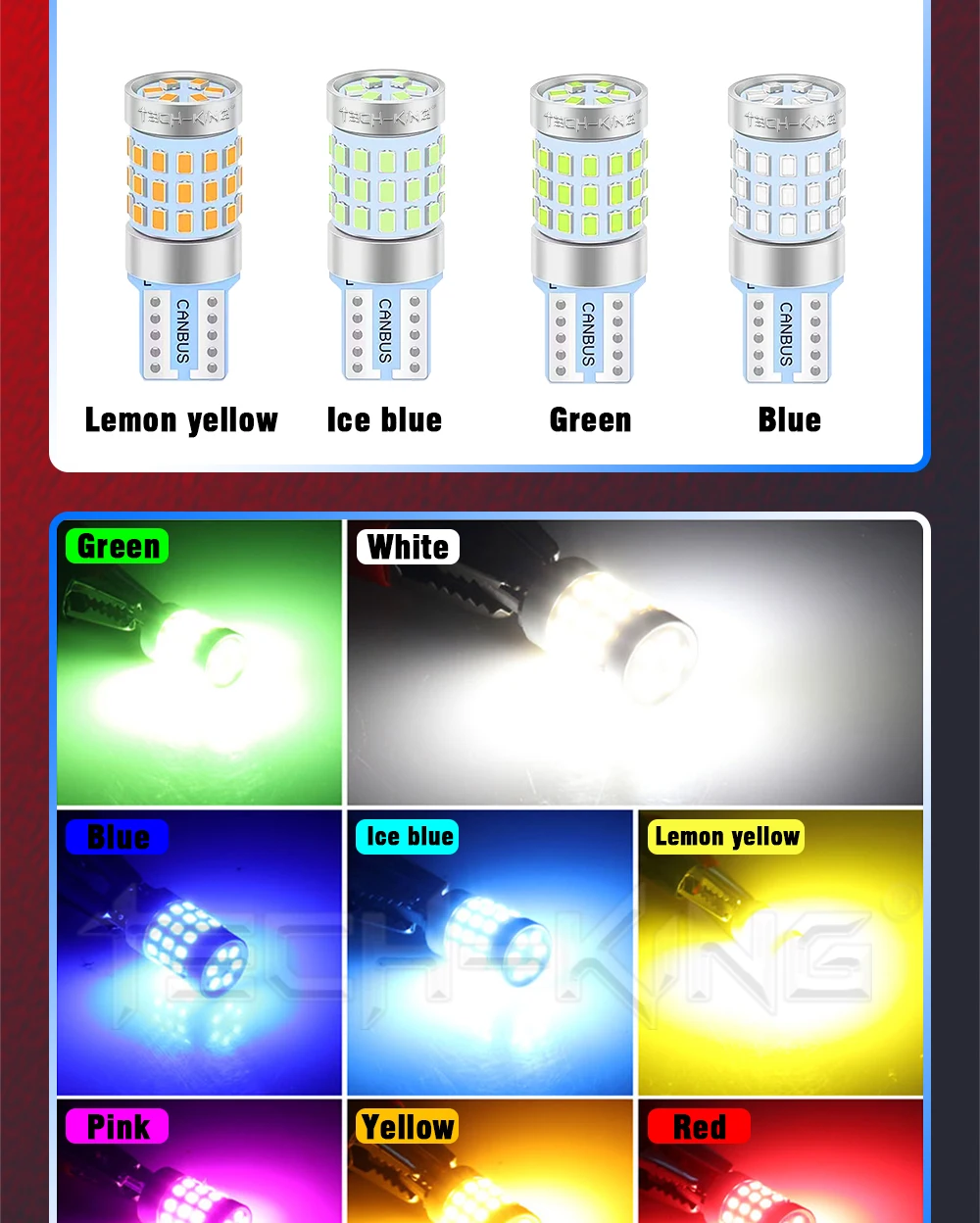 TECH-KING Car T10 2016 42SMD LED Chip With CanBus For Width Light/Interior Light/Licence Plate Light 9-80V T10 led bulb