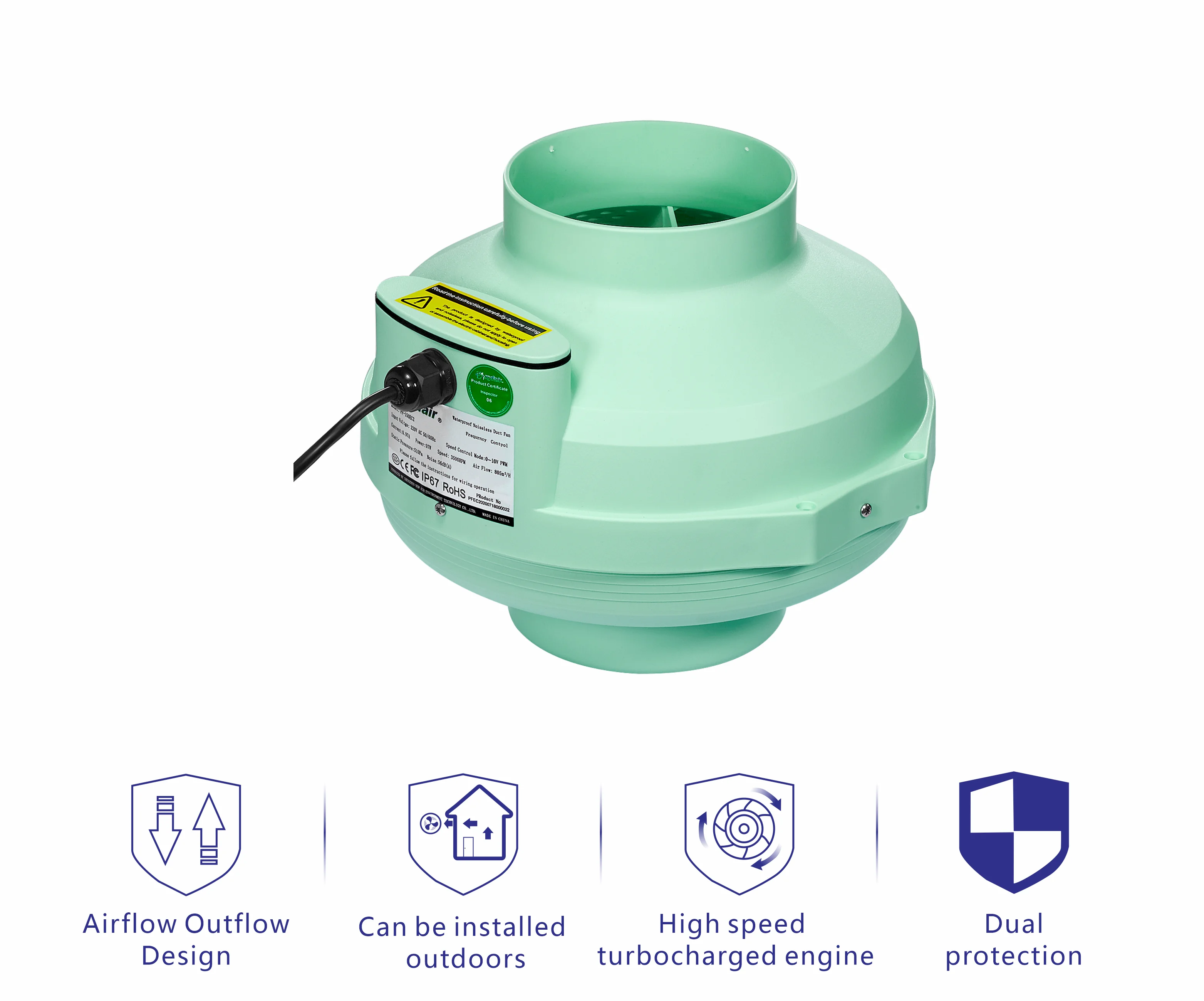Centrifugal Fan, Inline, Waterproof - detail 6