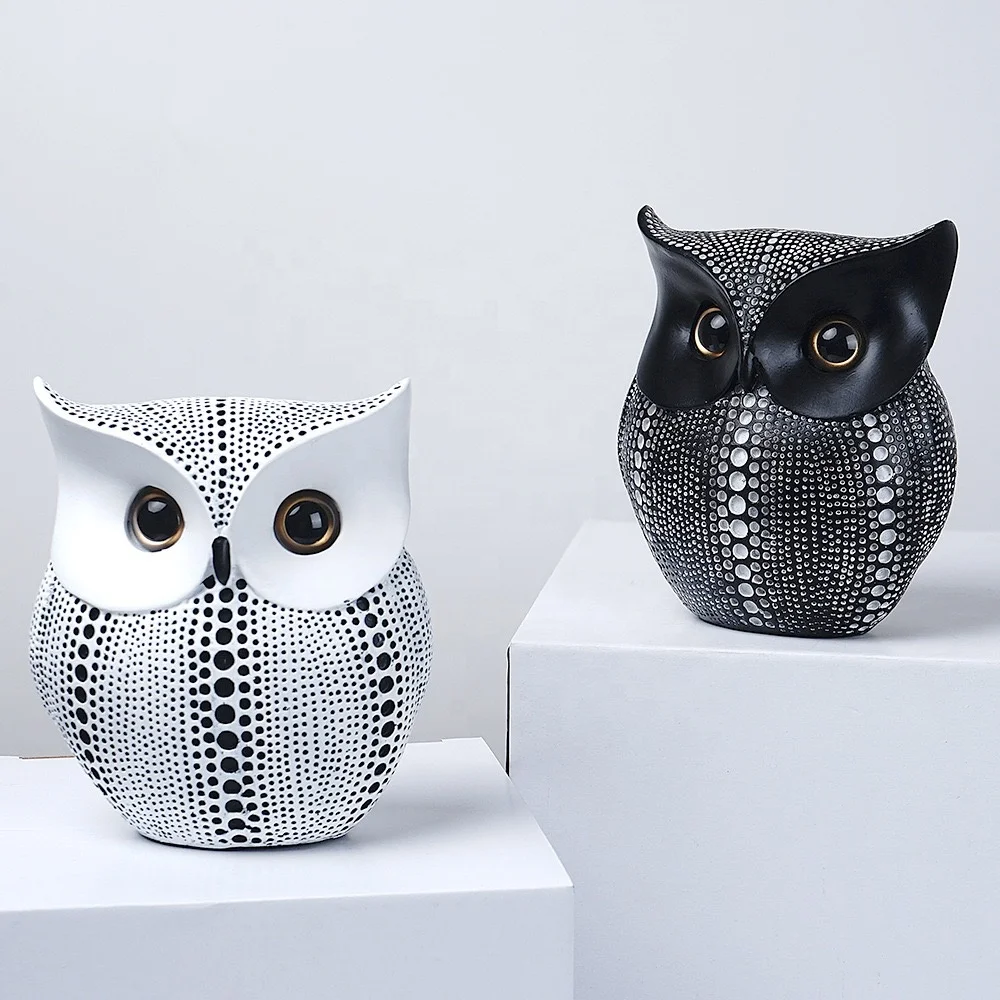 1pcs Nordic Resin Wise Owl Figurines Animal Statue Sculpture Crafts for Home Interior Decor Desktop Table Decoration Accessories