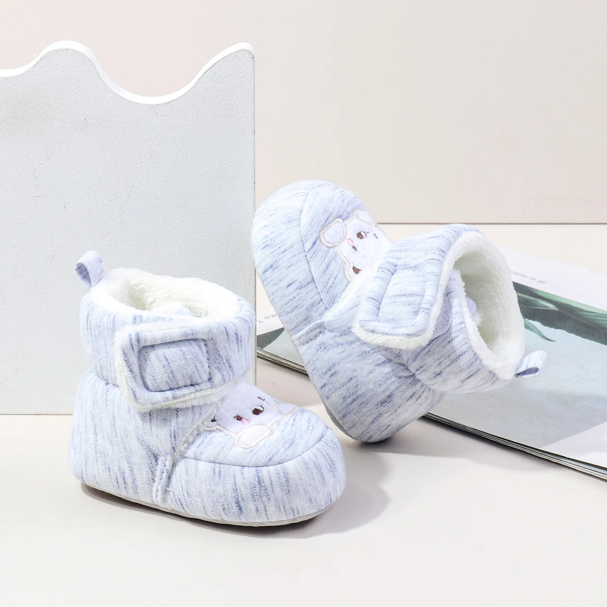 New Design Baby Winter Shoes Plush Thickened Infant Shoes Soft Soles Safety Warm Cozy Toddler Shoes manufacture