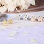 Studs Wholesale No Piercing Fancy Statement Marble Enamel Initial Studs Earring Without Hole Designs For Women
