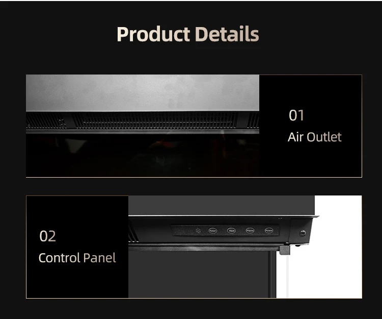 Electric Fireplace, 70-Inch, 3-Sided - detail 18