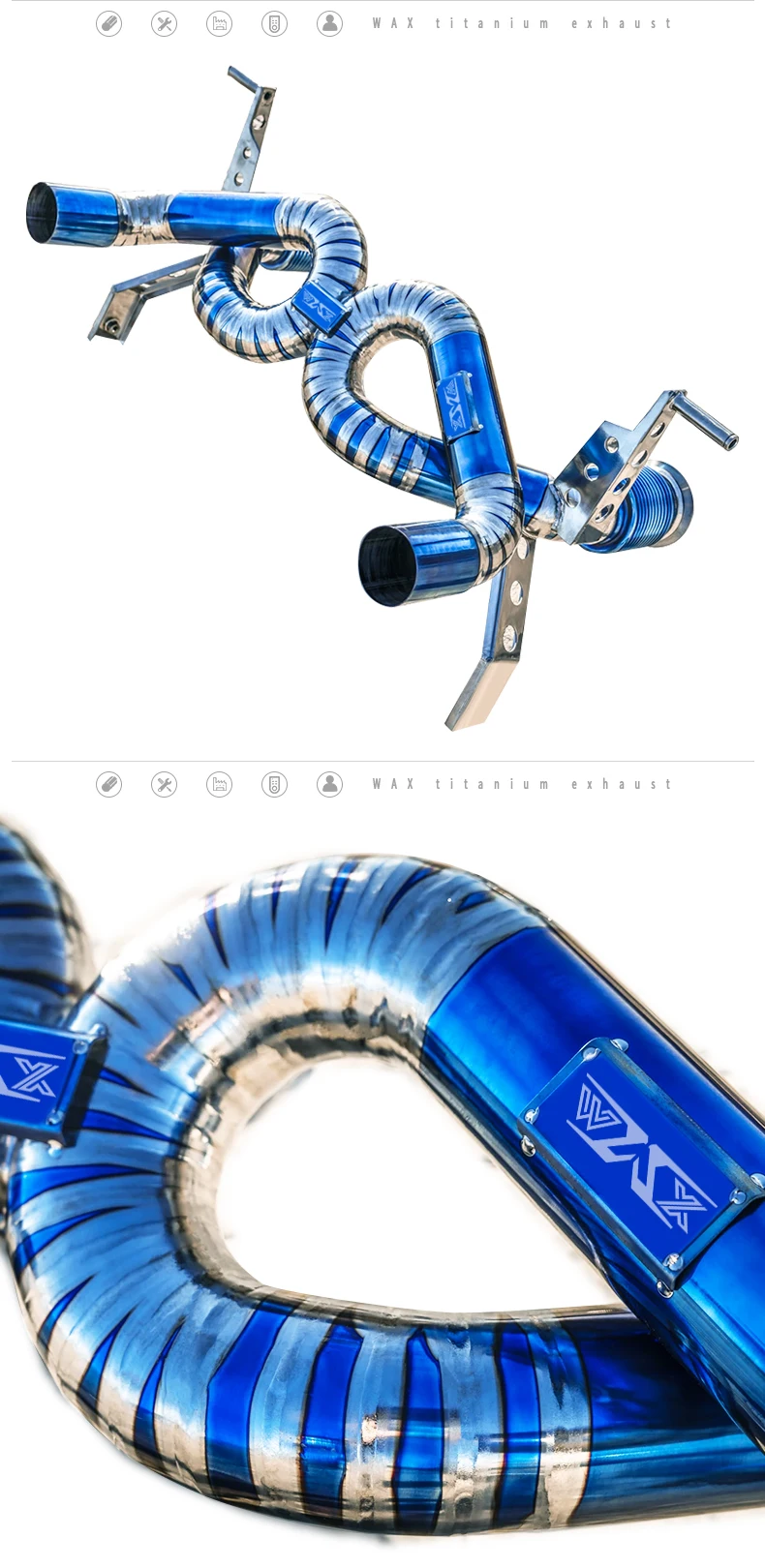 Titanium Catback Exhaust For Lamborghini Huracan EVO Spyder 5.2 LP610 LP640 Exhaust valve control Car Exhaust System