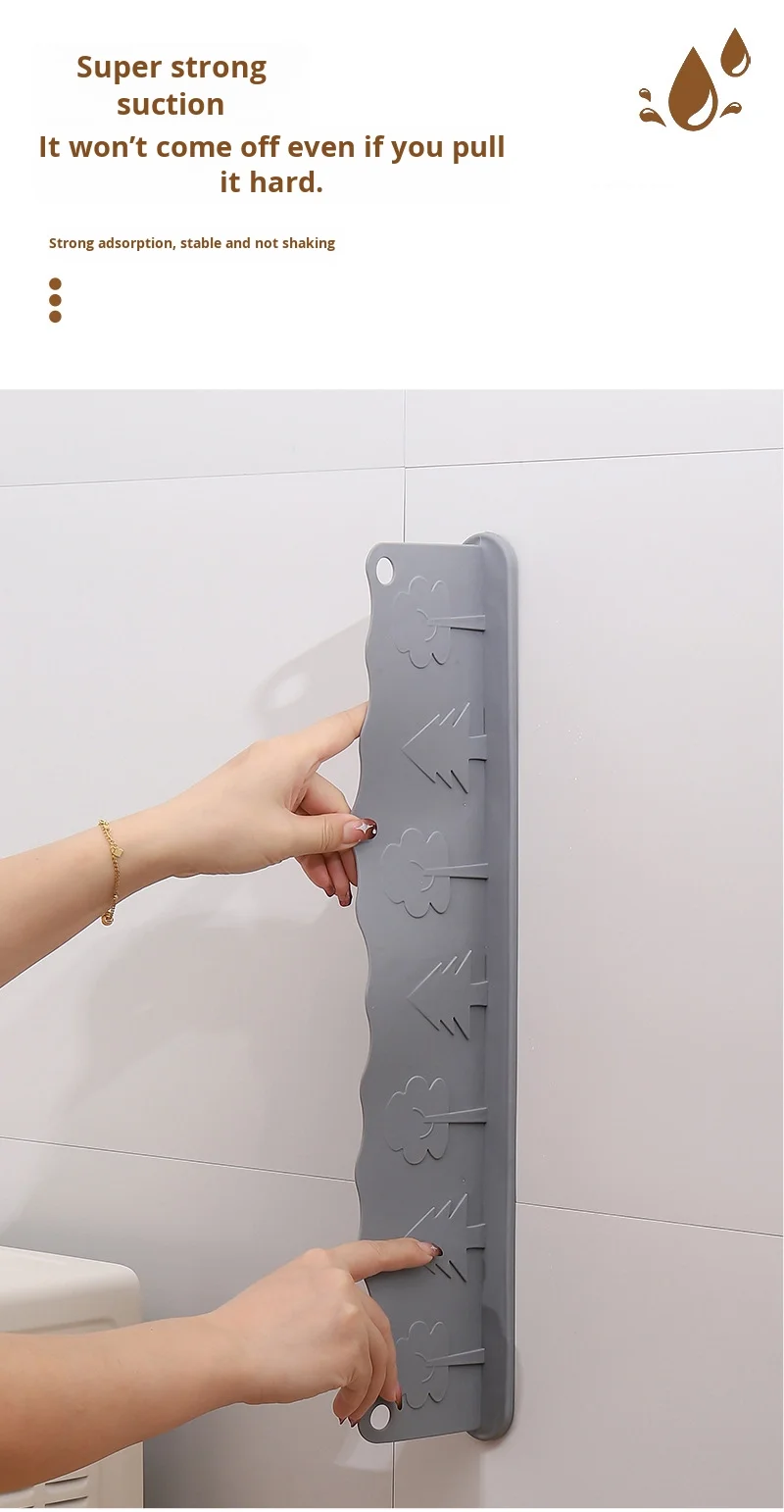 Modern Anti-Splash Silicone Guard for Kitchen Sink Countertop Water Barrier Wash Basin Edge Splash Guard for Vegetables Tools details