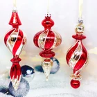Vintage Decoration Vintage Glass Ornaments On Trees For Christmas Decoration S/3