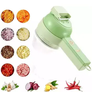 Factory Direct Sales Useful Kitchen Tool Vegetable Chopper usb portable 4 in 1 handheld electric vegetable cutter set