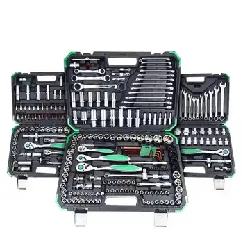 Auto repair toolbox ratchet wrench socket combination mechanical automotive hand tools set
