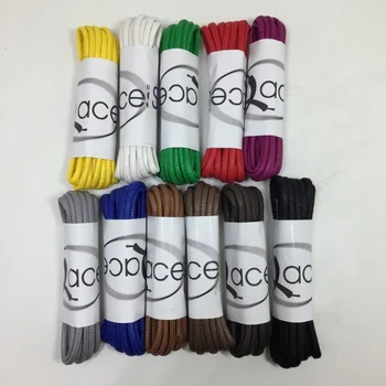 100% cotton round braided shoe laces waxed manufacturer
