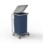 Trolley Hospital Trolley OEM Stainless Steel Medical Linen Knock Down Hospital Garbage Hamper Trolley