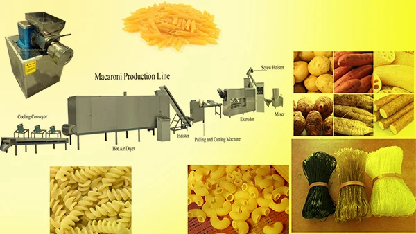 Macaroni Pasta Making Machine Spaghetti and Macaroni Plant Paste Line Machine details
