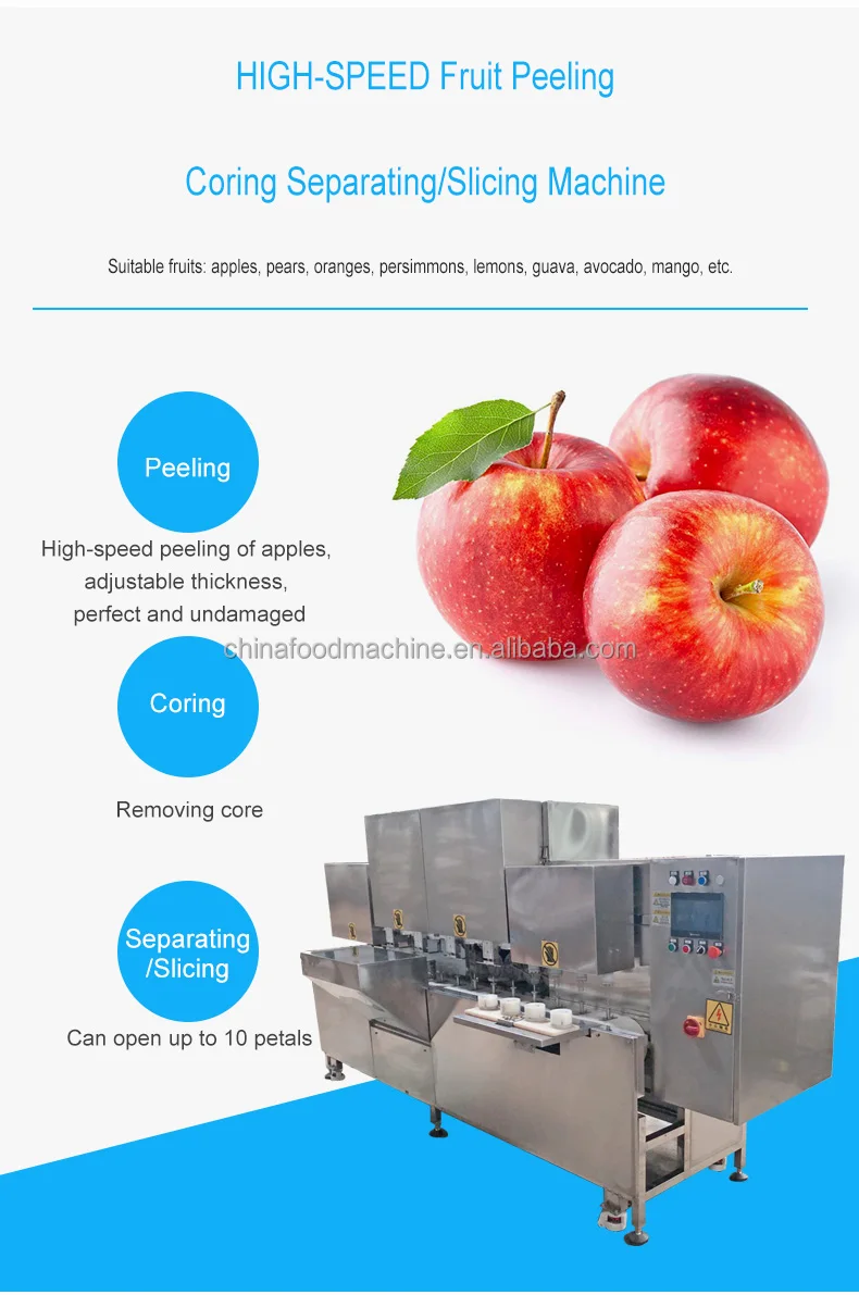 Electric Fruit Peeler Industrial Multi-function Fruit Apple Peeling Machine Coring Slicing Lemon Orange Avocado Peeling Machine details