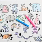 Painting Silicone Doodle Printed Painting Coloring Food To Color For Kids Table Mat Placemat