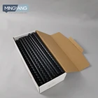 School Factory School Office Stationary Plastic Spiral Coil Comb Book Binding Ring Black 10mm