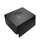 MOQ 1000 Pcs Full Black Printing With Matte Coating Collapsible Magnetic Closure Box