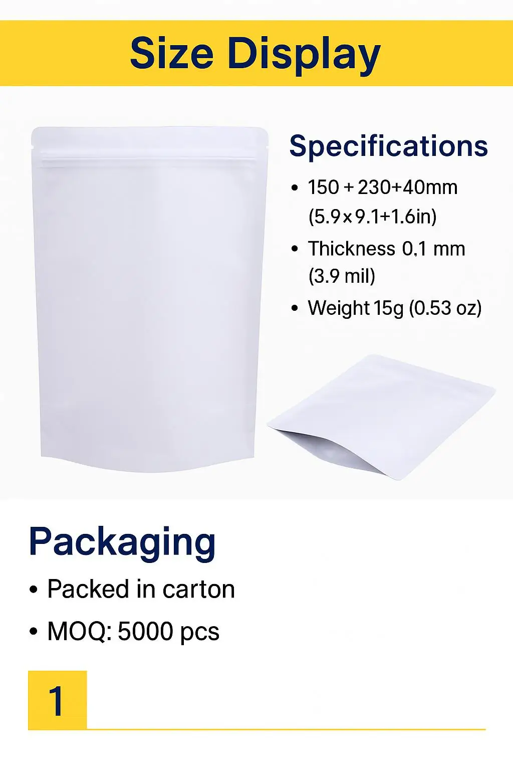 Food Grade Reusable Stand up Pouch Resealable Aluminum Foil Dry Snack Packaging Plastic Bags - detail 7