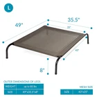 Tube Pet Camping Raised Cot Bed Camping Washable Folding Elevated Cat Dog Steel Tube Tent Bed