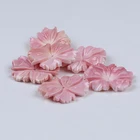 Pink Shell Pinkpink Loose Beads Wholesale Natural Pink Flower Shape Shell Mabe Pearl Loose Beads