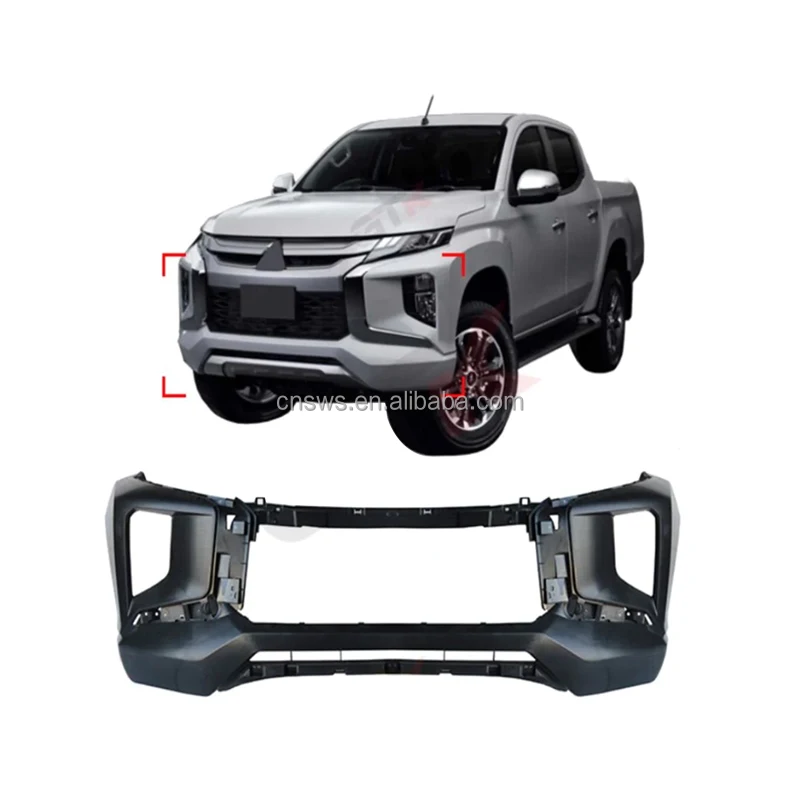 product car body kit auto parts abs front bumper cover for mitsubishi triton l200 2019-35