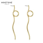 Gold Long Earrings Earrings Custom Gold 925 Silver Geometric Gg Wire Fun Statement Aesthetic Long Jewelry Earrings