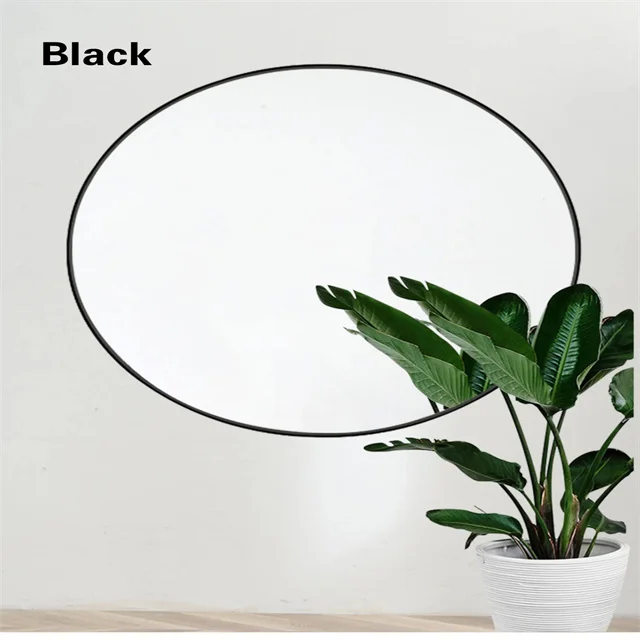 Modern Luxury Bathroom Dressing Table Metal Framed Round Large Big Explosion-proof Wall Mounted Mirror