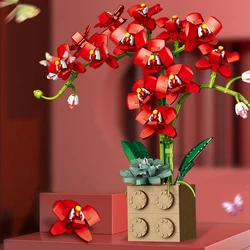 Trending Products Plastic DIY Flower Building Blocks Toys Set Brick Flowers, Building Block Flower, Flower Building Blocks