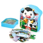Paper Toys Paper Paper Toy Wholesale Custom 24 Pcs Big Cartoon Custom Floor Paper Jigsaw Puzzle For Kids Toys