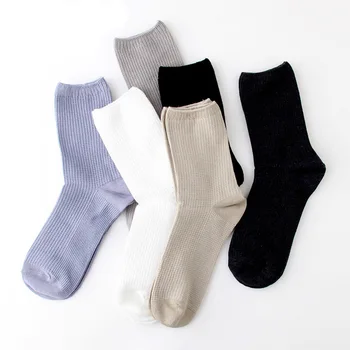 XL-525 New linen socks breathable plaid manual stitching head comfortable Japanese suction sweat men dress socks