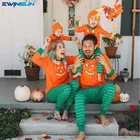 Halloween New Home Clothes Autumn Wholesale Pumpkin Pajamas 2 Pieces Set Family Outfits Parent Child Wear