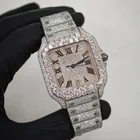 Watch Stylish Custom Hip Hop Luxury Design Stainelss Steel Iced Out Diamonds Moissanite Watch