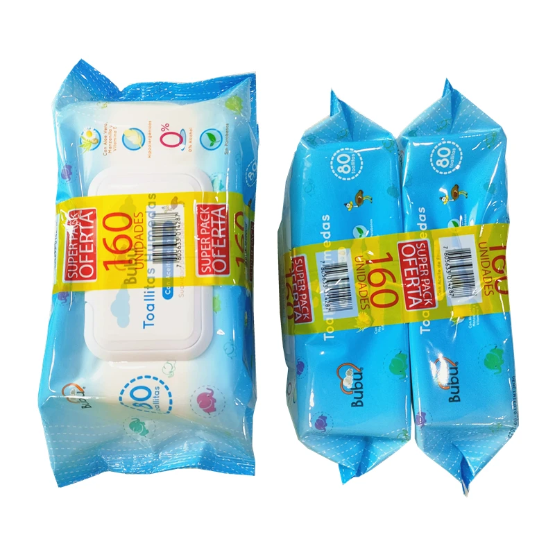 Organic popular Baby Supplies chemical Free mis Packs sensitive bale packaging Turkey material wet silicone Baby Wipes