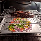 Manufacturer Customized Stainless Steel Wire Net Steaming Barbecue Rack / Oven BBQ Grill Grate Mesh Oven Grid