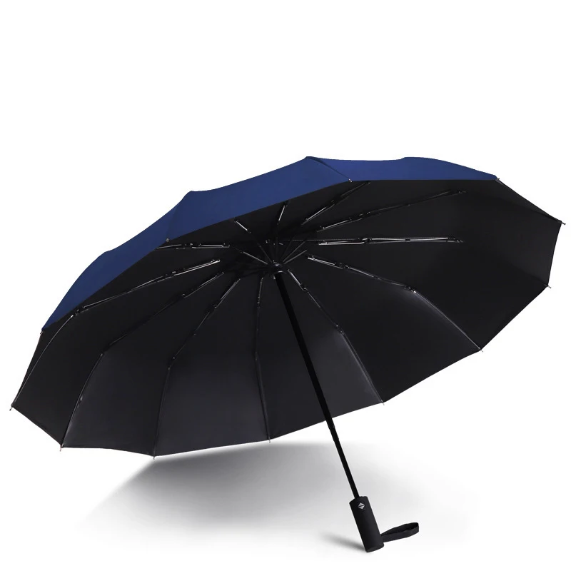 KLH406 Outdoor Windproof Advertising Rain Umbrella 12K Big Folding Umbrellas Business Large Automatic Sun Umbrella