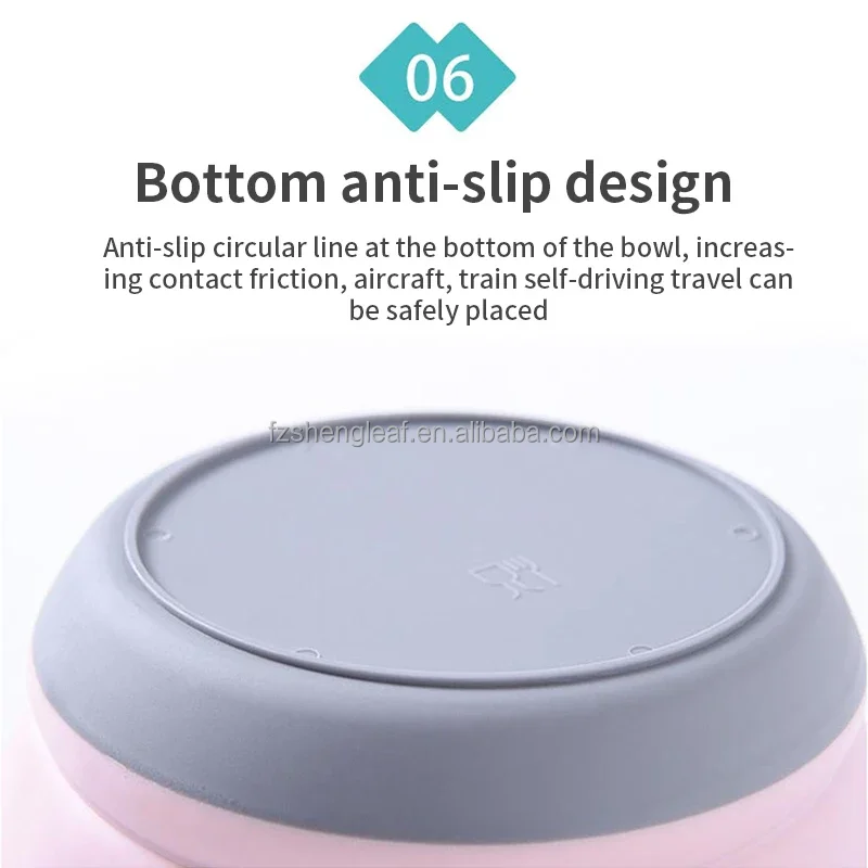 product silicone lunch box for kids leakproof insulated baby food container portable bento box for school office round food storage set-9