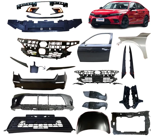 product auto voor body kit auto motorkap deurpaneel voorbumper grille voor 2022 honda civic 2021 2022 2023 2024 accessoires-35