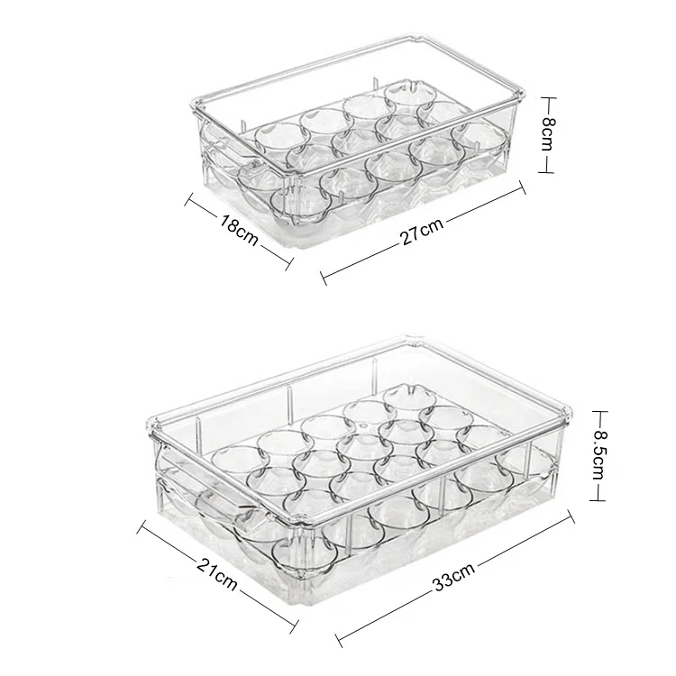 Egg Fresh Storage Box Egg Storage Container Organizer Bin Large Capacity Egg Holder for Refrigerator