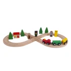 Wooden Train Sets Train Wood Train Set Wholesale Educational 30pcs Railway Wooden Toy Train Sets For Kids