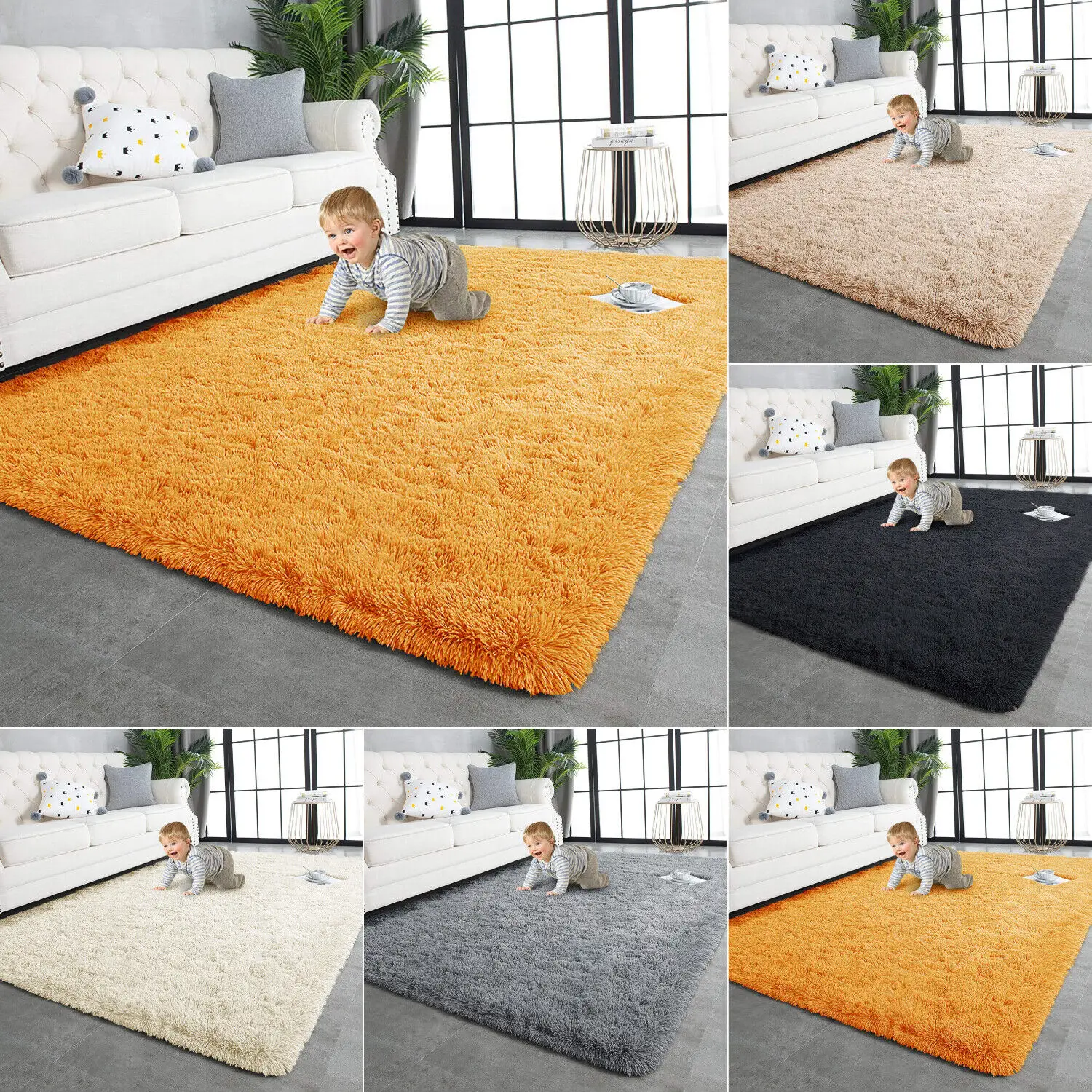 Hot Selling Living Room Bedsied Fluffy Shaggy Carpet And Rugs Floor Mat